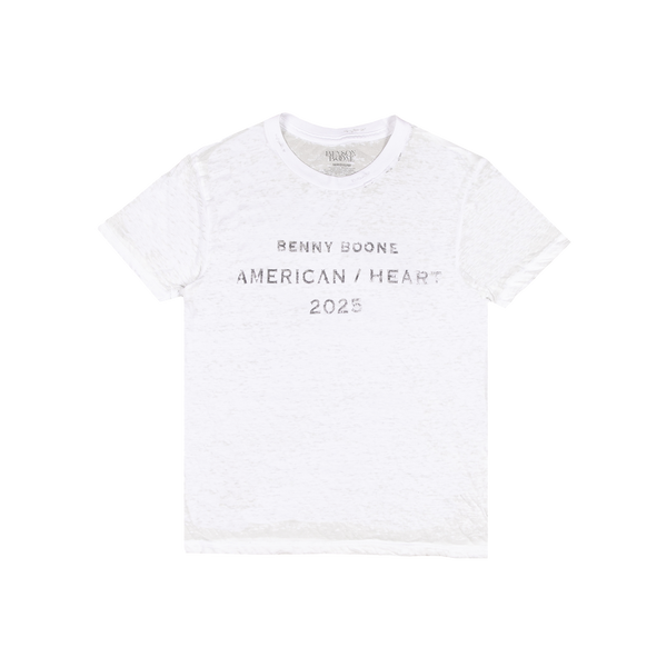【即購入可】benson boone American heart 公式tシャツ American Heart 2025 Distressed Tee – Benson Boone