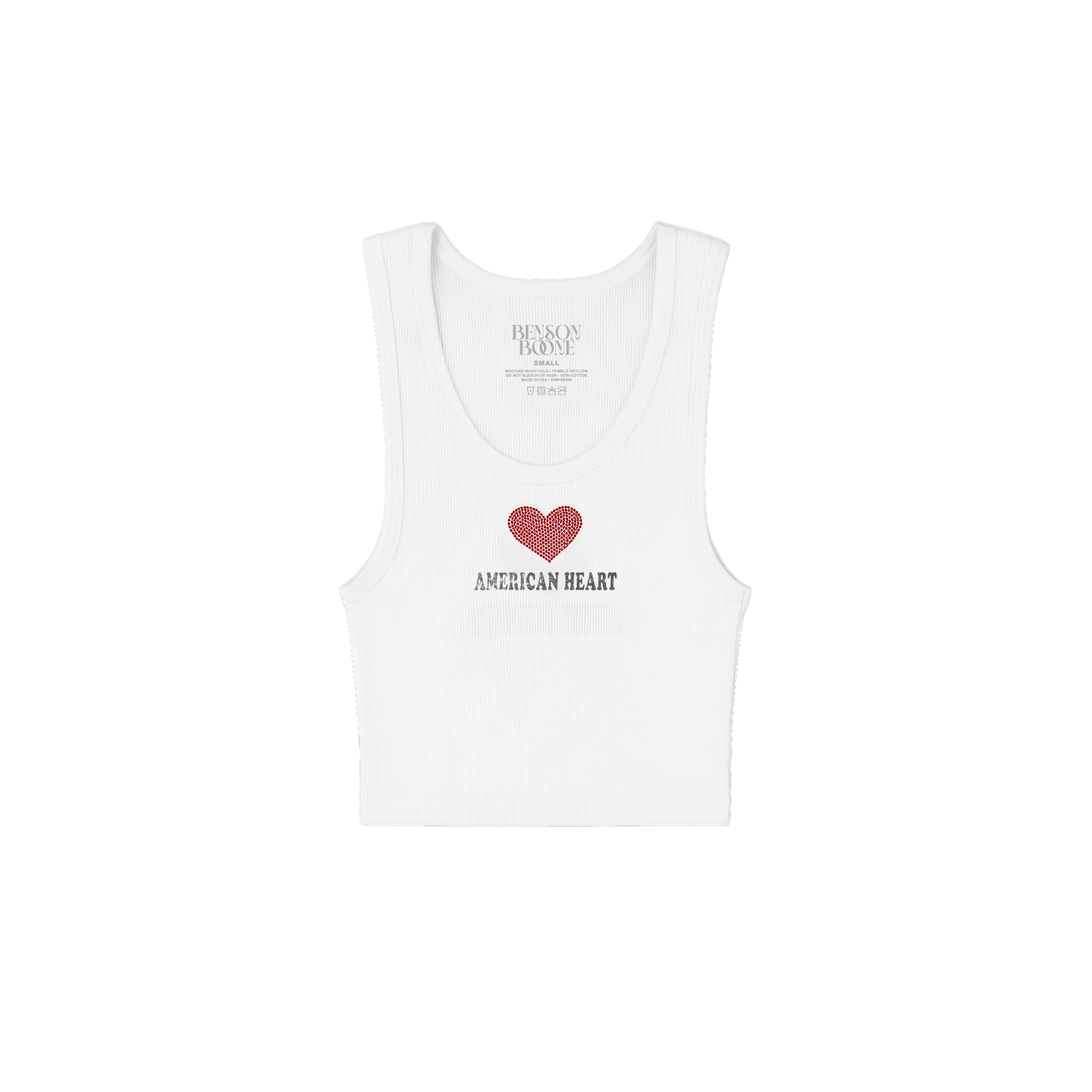 American Heart Rhinestone Tank