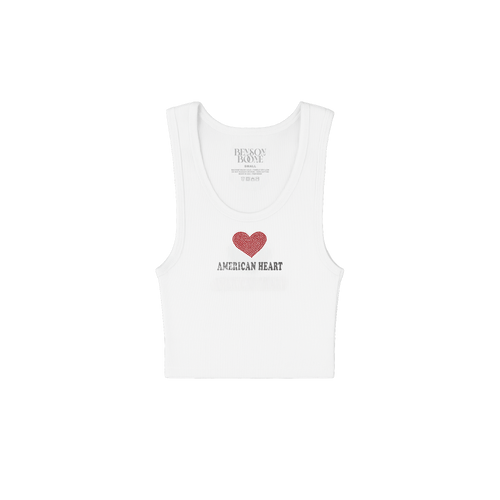 American Heart Rhinestone Tank